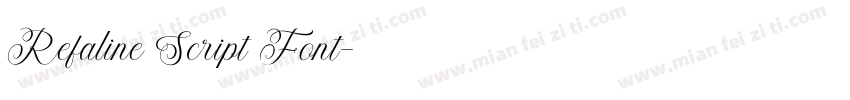 Refaline Script Font字体转换